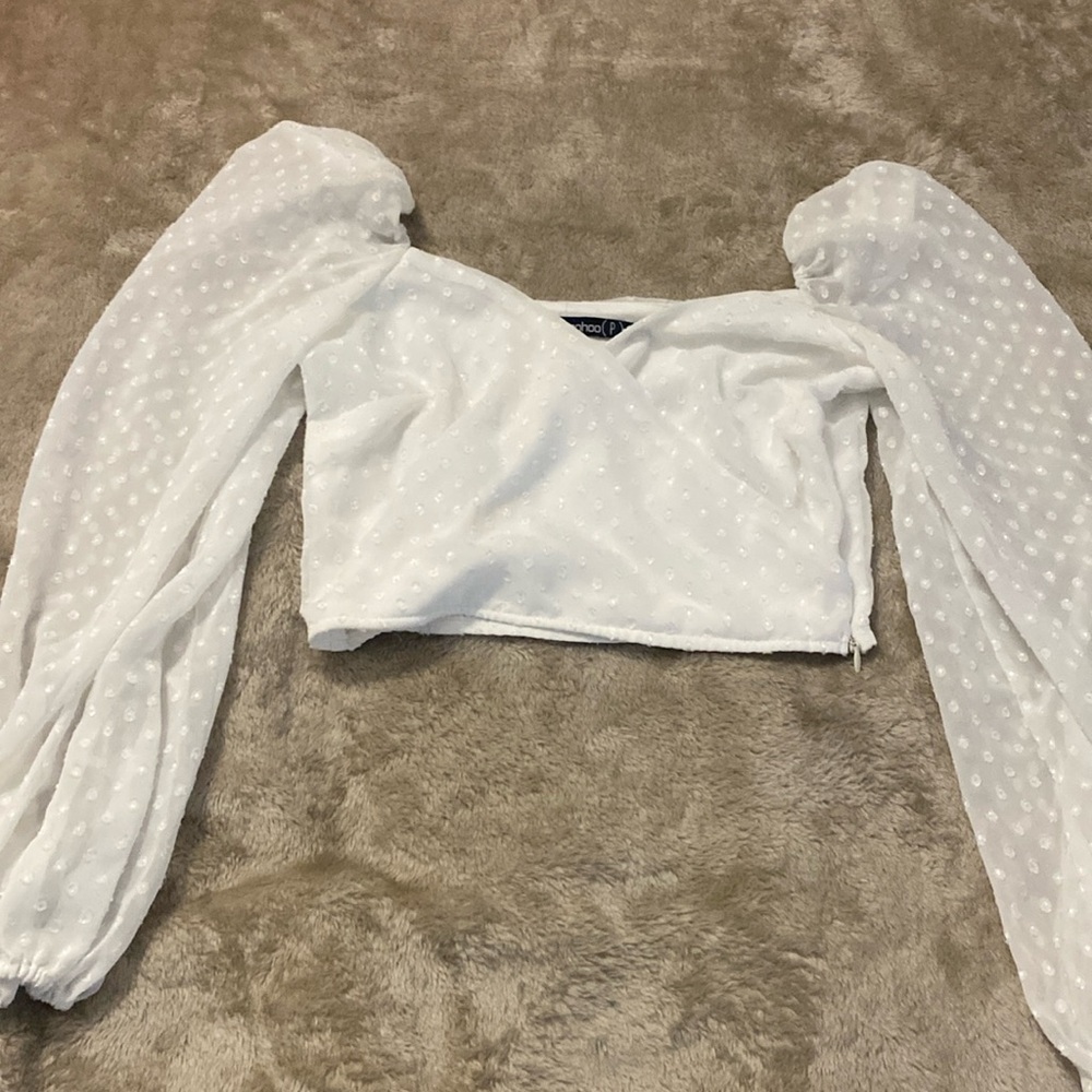 Boohoo Long Sleeve Crop Top